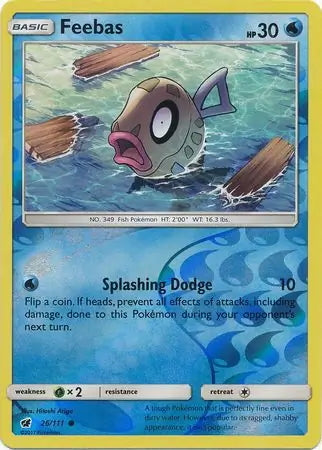 Crimson Invasion Feebas #26/111 reverse holo